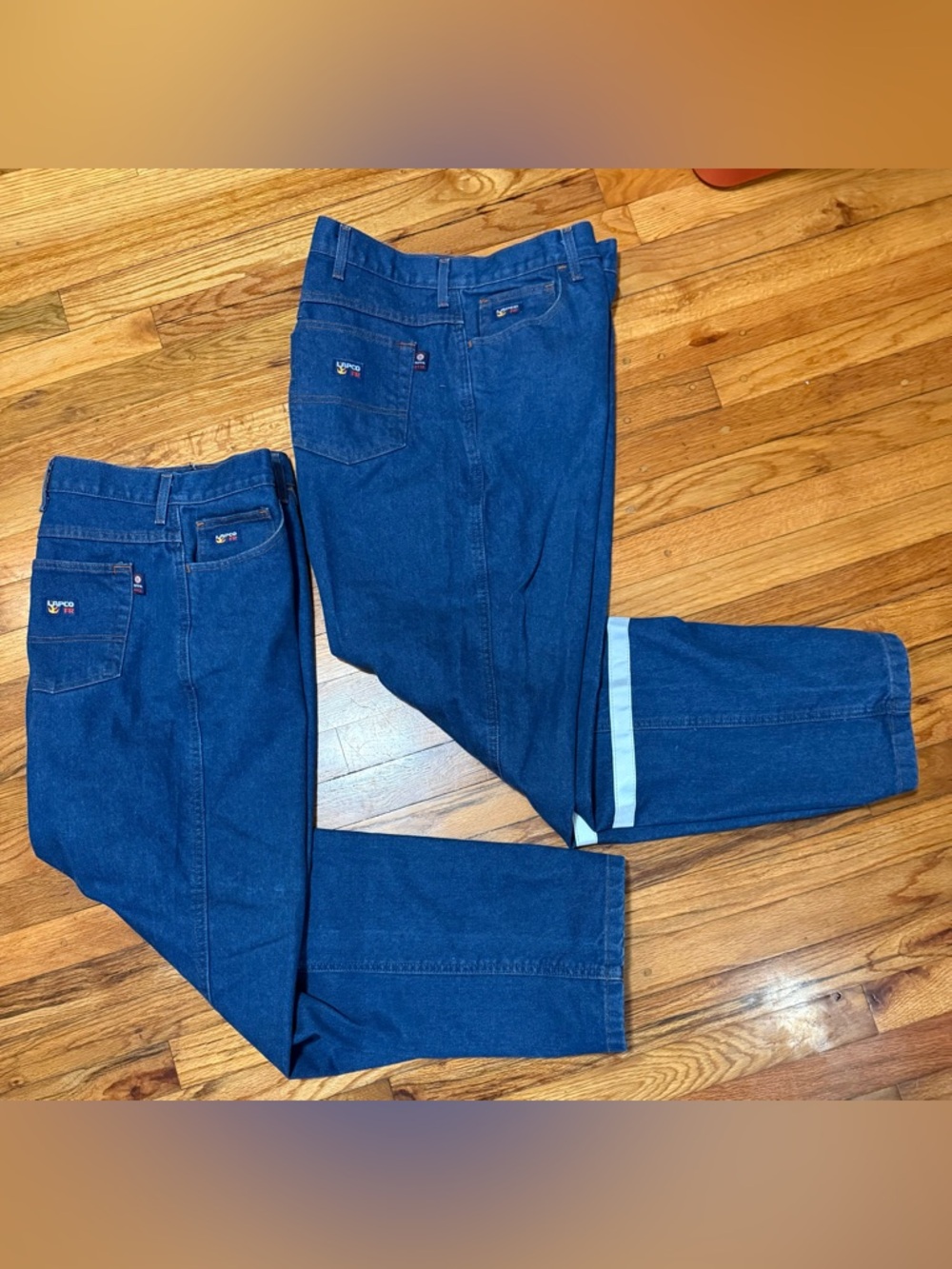 Lot of 2 Men’s 42x32 Lapco FR Flame Resistant Denim Blue Jeans work pants